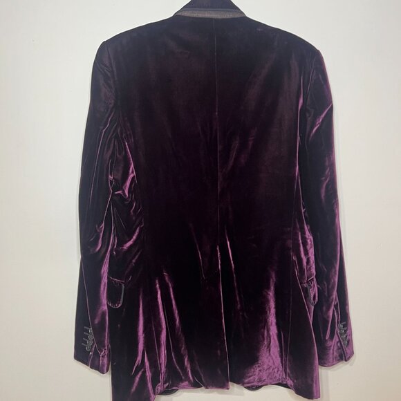 Dolce & Gabbana Royal Purple Velvet Blazer - Picture 2 of 6
